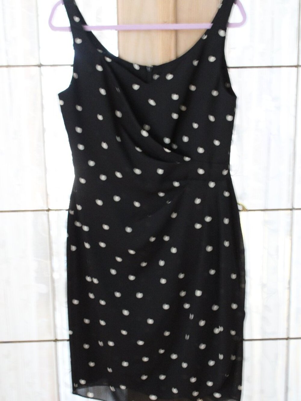 David Warren New York Women Polka Dots dress SZ 10 Sleeveless Cocktail Back Zip